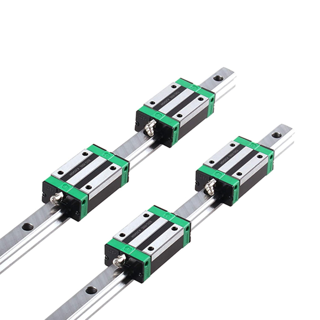 Linear Rail 2X HGR20-1000mm Slide Guideway + 4X HGH20CA Bearing Block Carriage for DIY CNC U5132