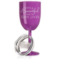 14 oz Double Wall Vacuum Insulated Stainless Steel Wine Tumbler with Lid M585