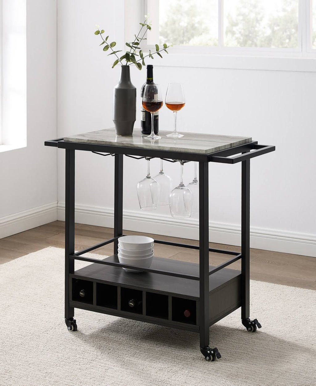 Gray Bar Serving Cart S2175