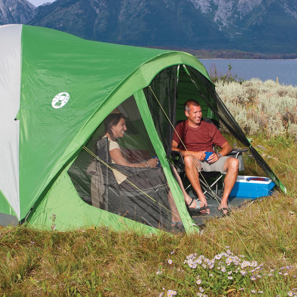 6-Person Dome Tent with Screen Room, Green D83075