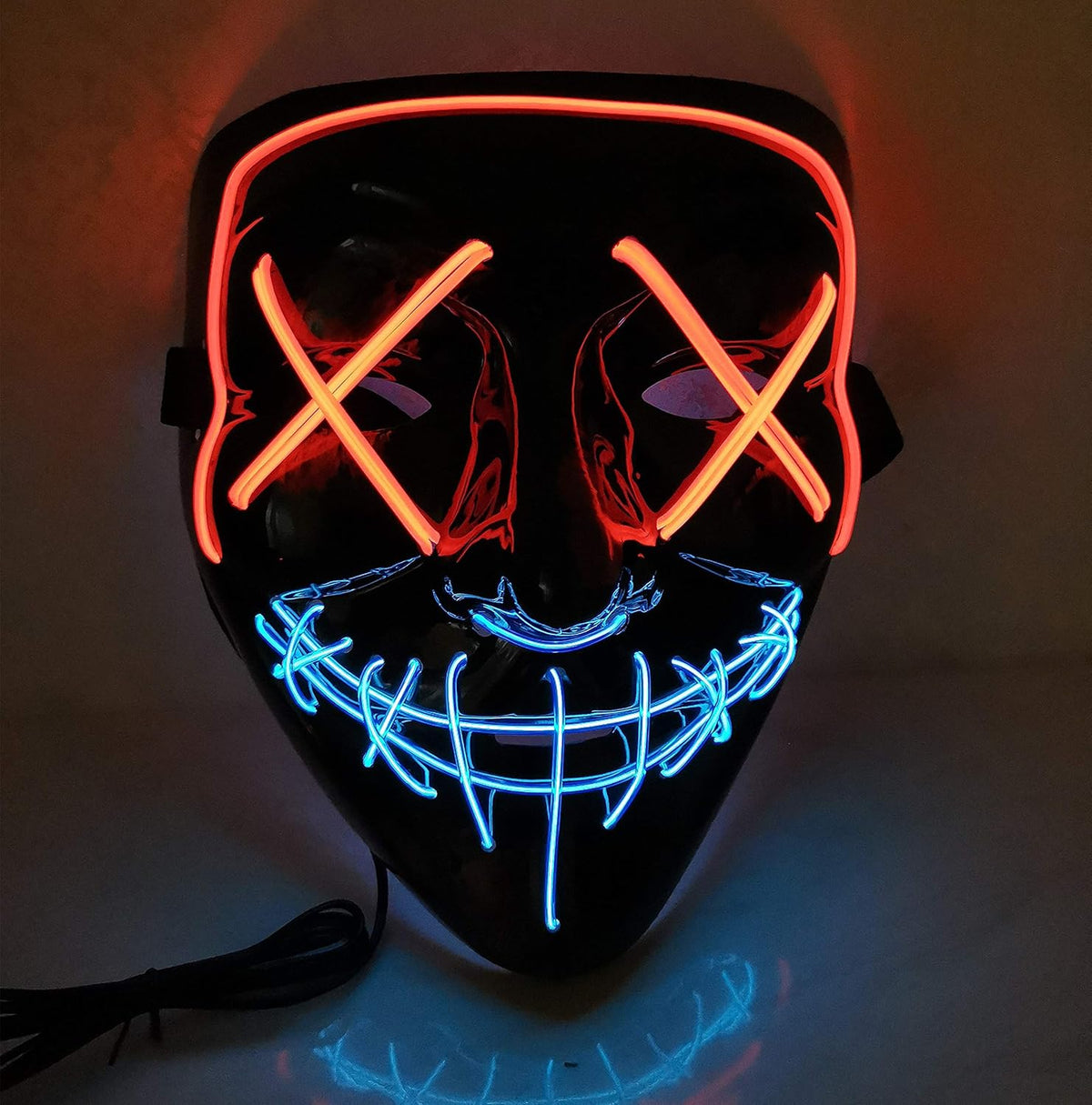 Blue Sound Induction Light Up Halloween Mask B498