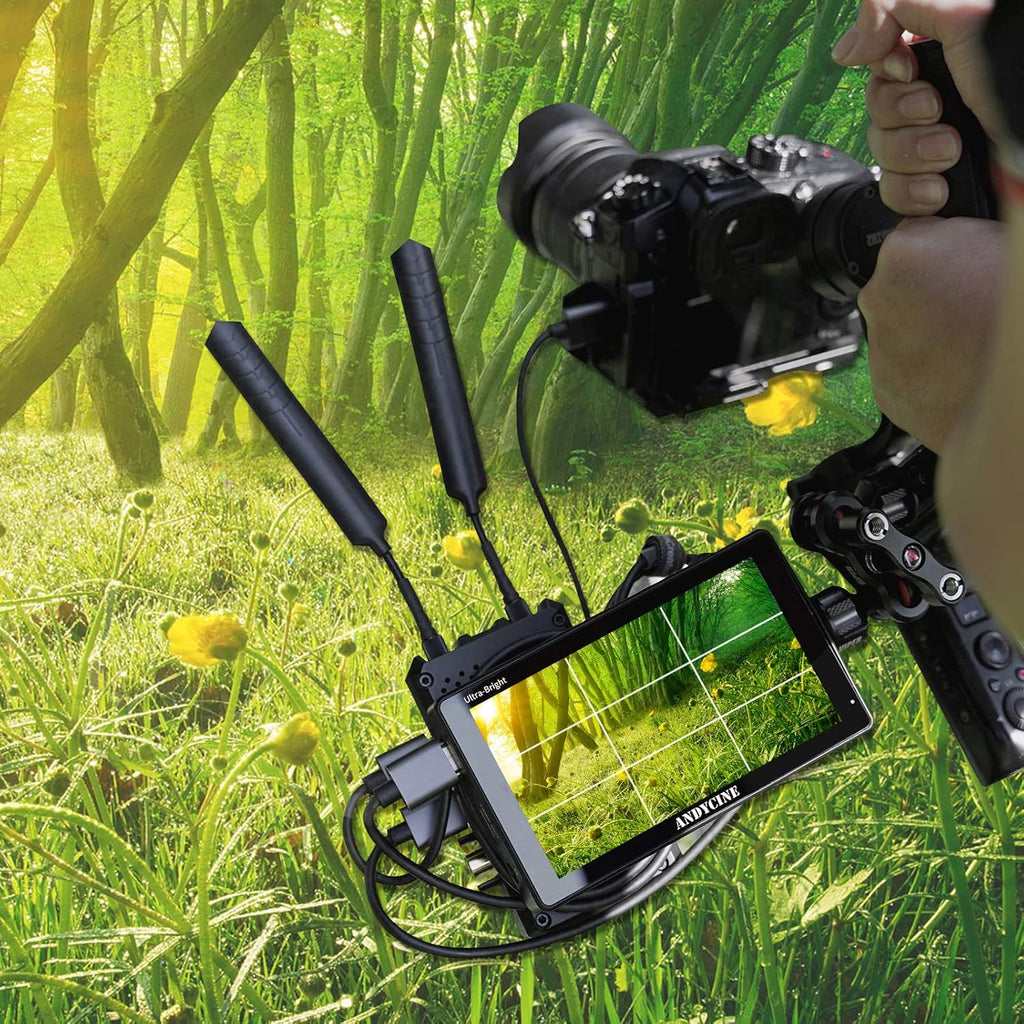 5.5 Inch 3000nit Touch Screen On-Camera Field Monitor with F970 External Power 4K HDMI Input Output Y38897