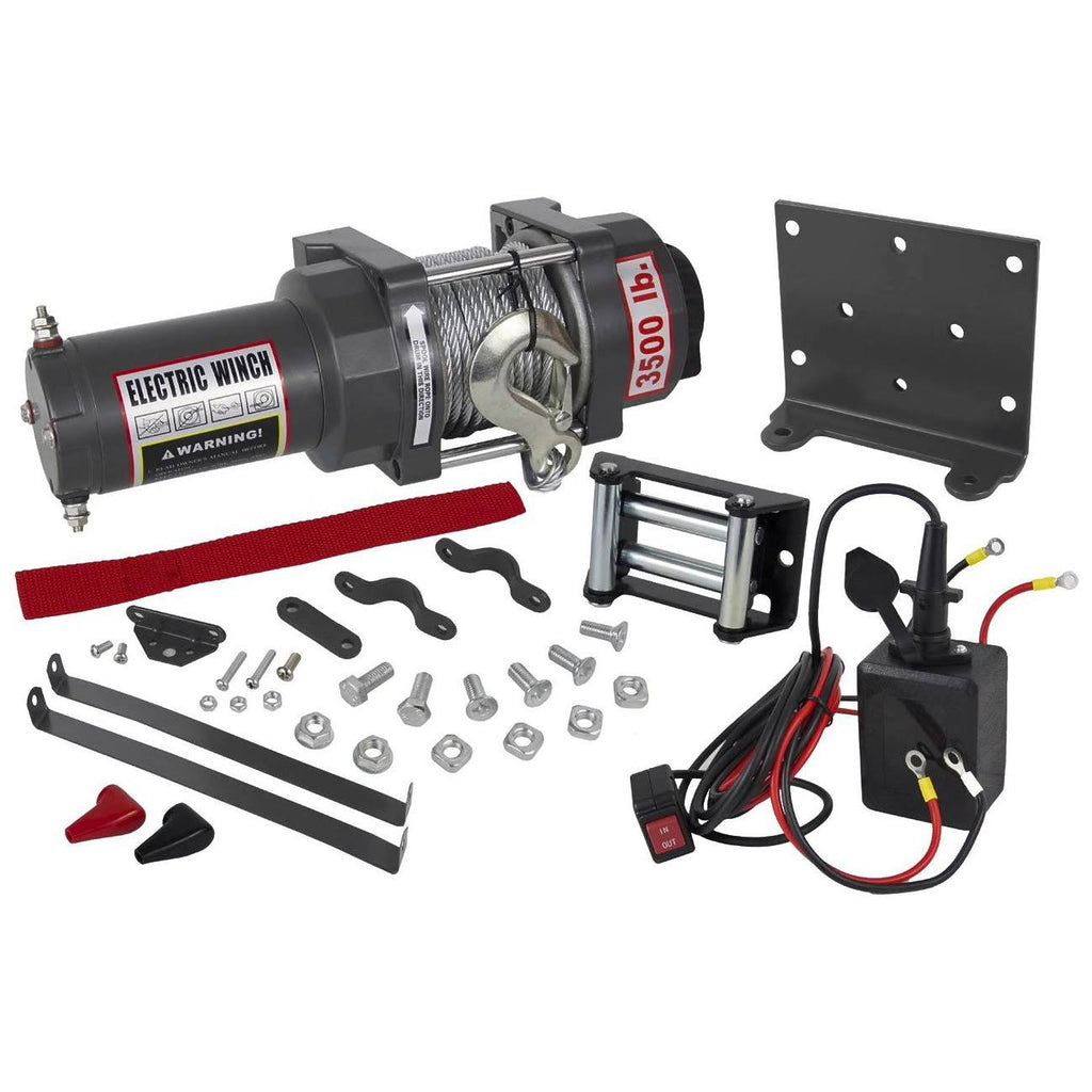 3500lb ATV Winch Assembly 1.21hp 166:1 Gear Ratio S719