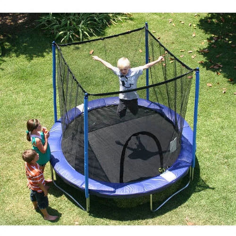 8' Trampoline with Safety Enclosure, Blue E1687