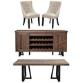 4 Piece Dining Table Side Chairs Sideboard Set T7980