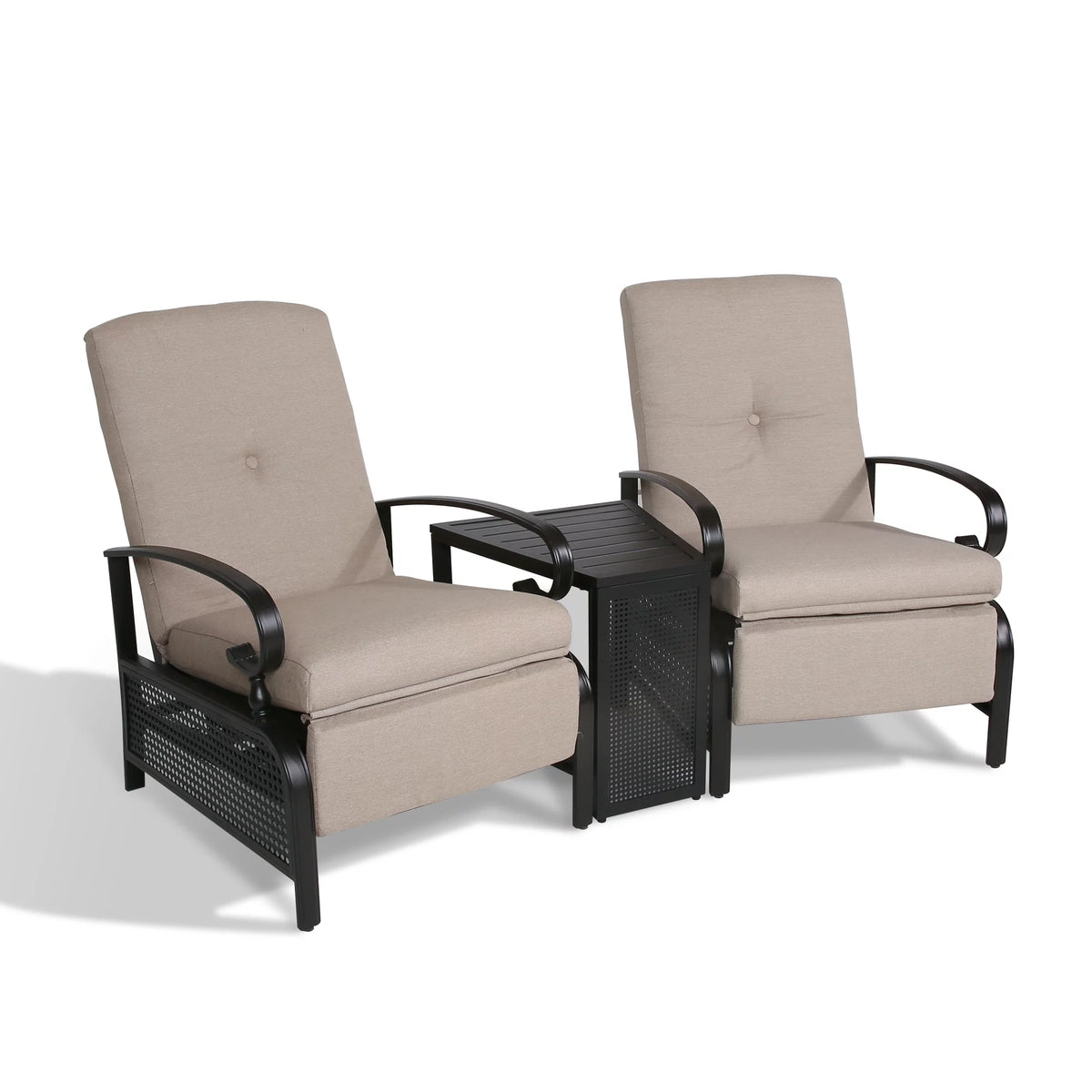 3 Pieces Metal Recliner Conversation Set I766