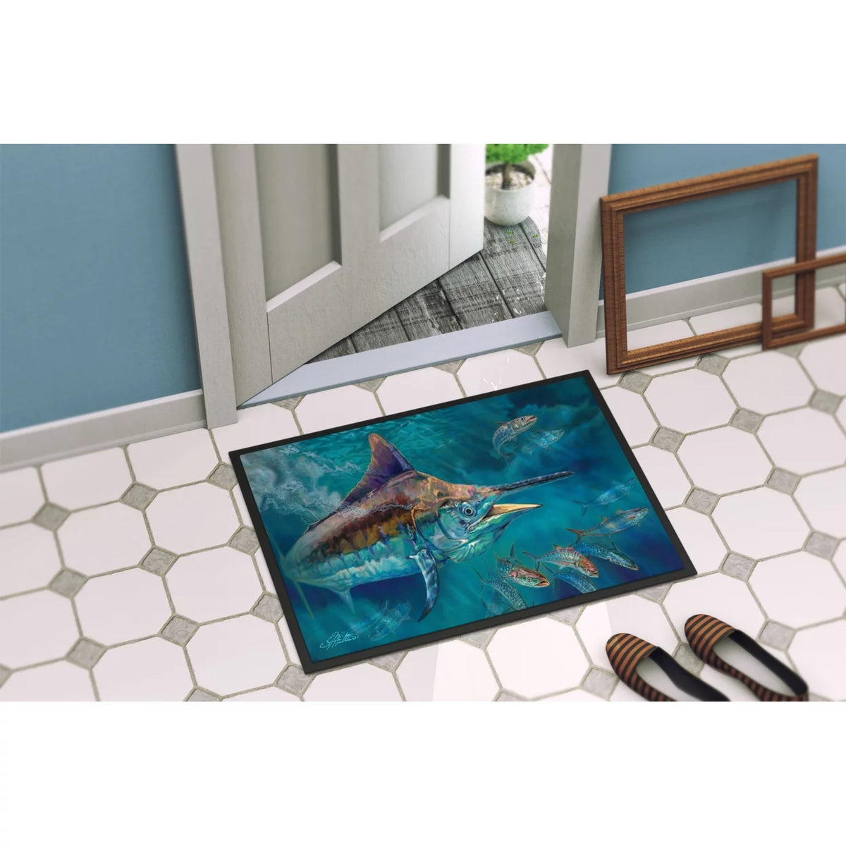 Black Marlin Indoor or Outdoor Mat 24x36 U607513