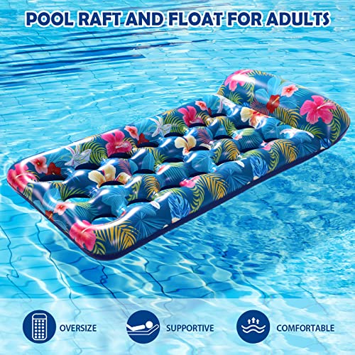Inflatable Oversized Pool Float Lounger with Headrest T89254