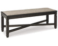 Black/Grayish Brown Dining Bench E4919