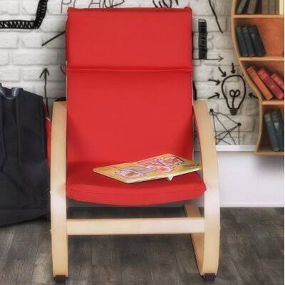 Red Cotton Children's Recliner Y8070