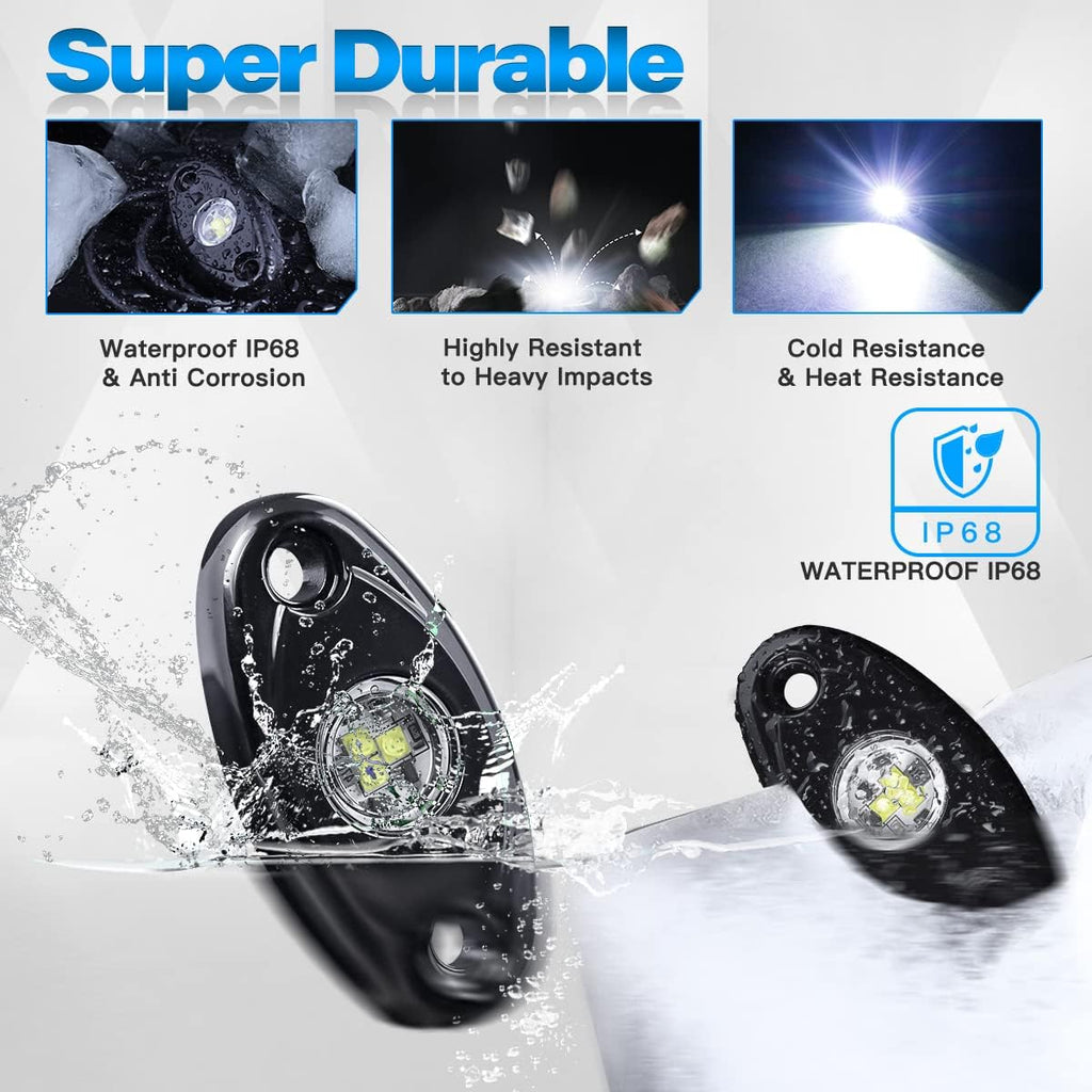 12Pods LED Rock Lights Kit with Switch Wire Harness H70296