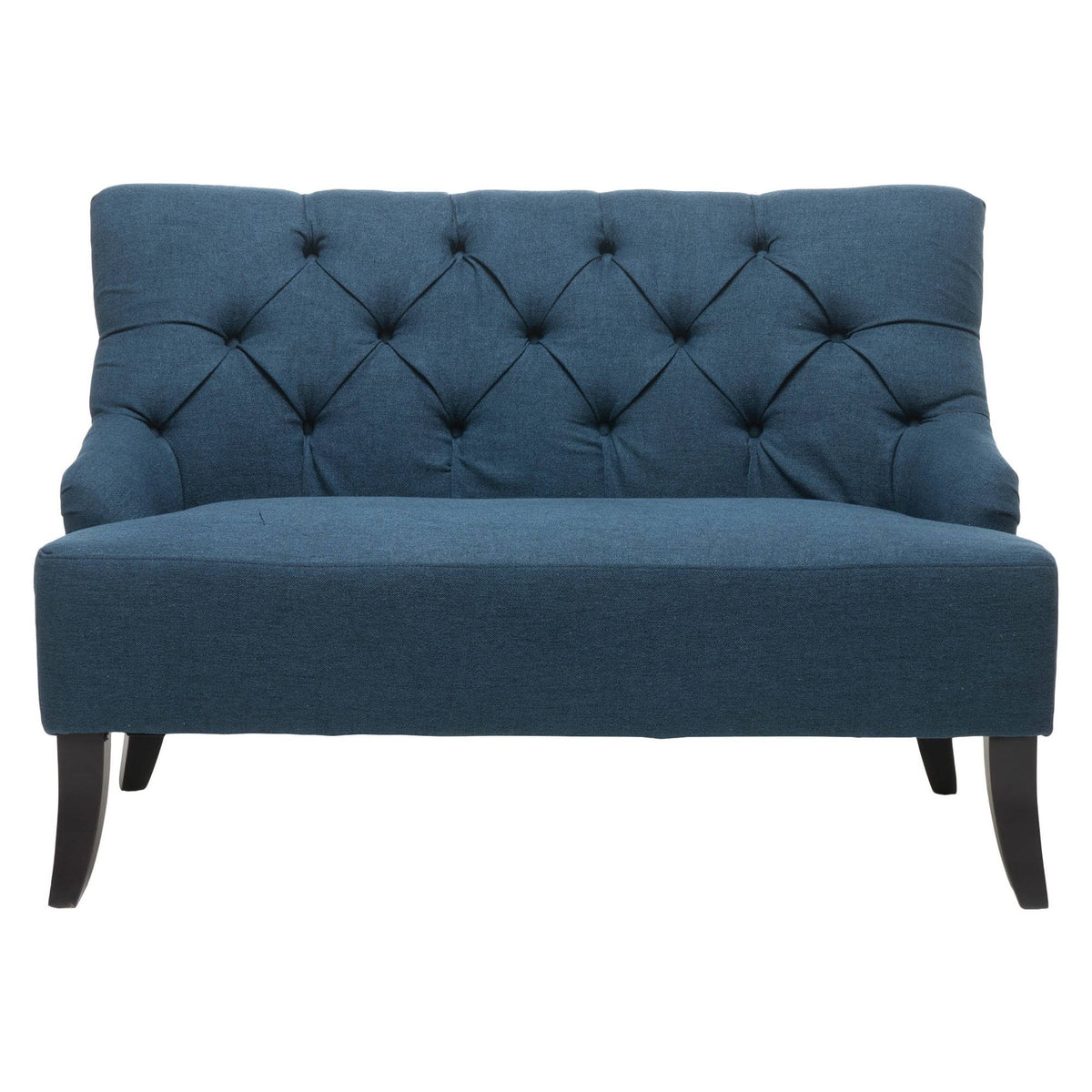 Dark Blue Fabric Settee S1970