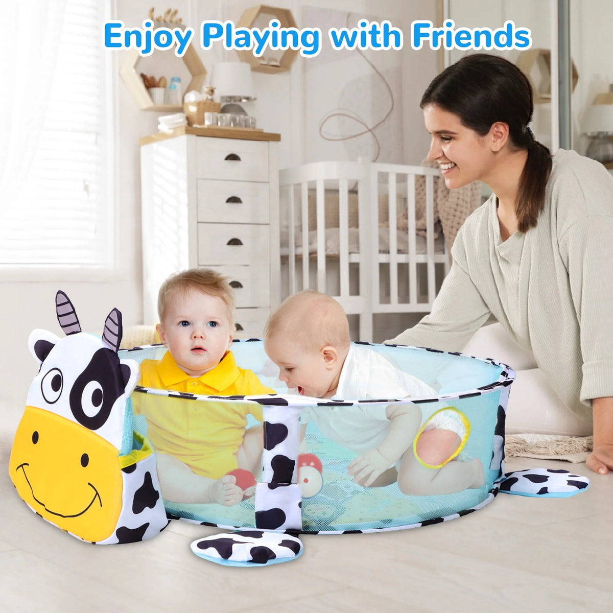 Baby Play Mat with 4 Hanging Toys 30 Balls I495