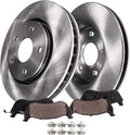 352mm 5-Lug Rear Disc Rotors Brake Pads 4pc Set W5644
