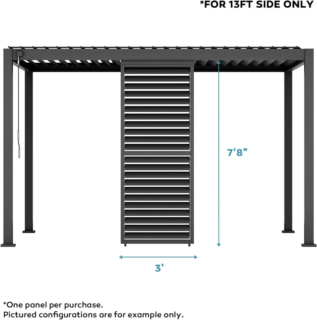 Aluminum Louvered Sun Shade Shutter Wall Panel O382
