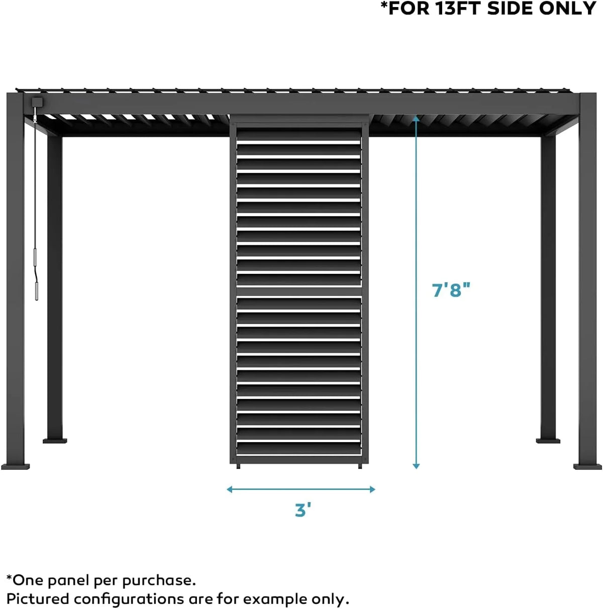 Aluminum Louvered Sun Shade Shutter Wall Panel O382