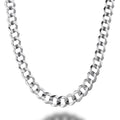 925 Sterling Silver 8mm Solid Curb Chain Necklace S333