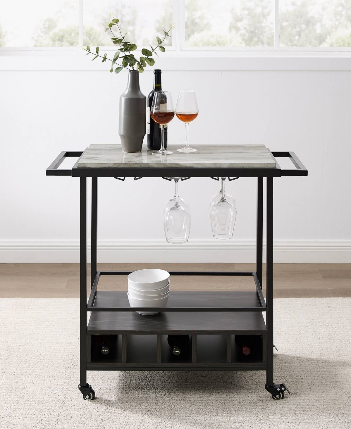 Gray Bar Serving Cart S2175
