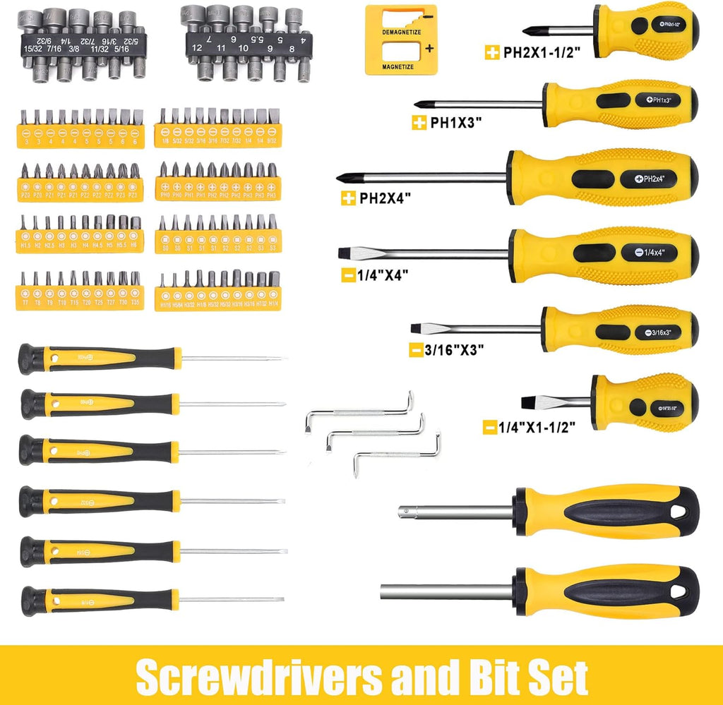 467-Piece Heavy Duty Home Tool Set with 16-Inch Tool Bag F53910