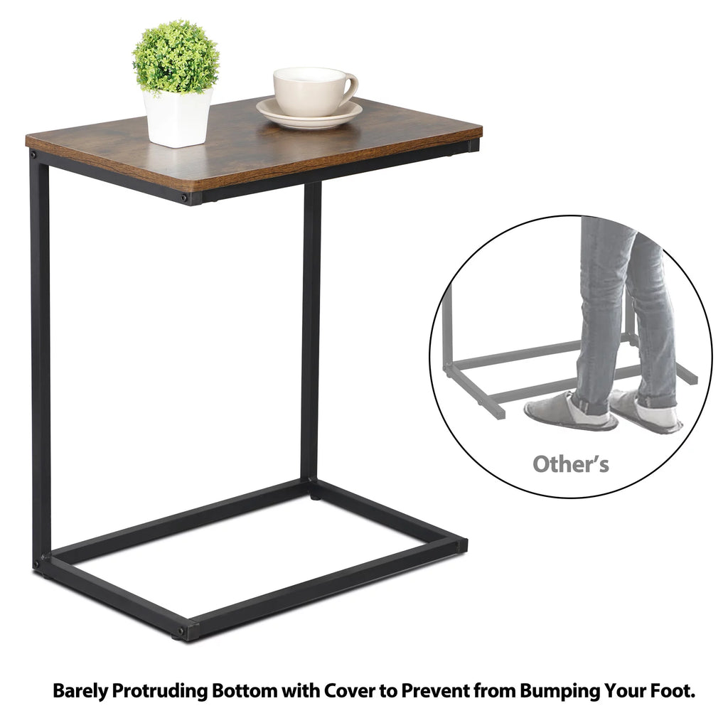 25''H C-Shaped Metal End Table F70428