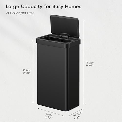 50 Liter Touchless Rectangular Motion Sensor Trash Can P98093