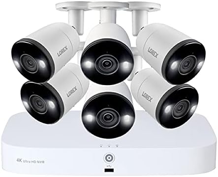 4K Ultra HD 3TB 8-Channel Wired NVR System with Six Indoor/Outdoor Smart Deterrence Cameras C505