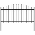 Black Steel Garden Fence with Spear Top 5.6& Q478