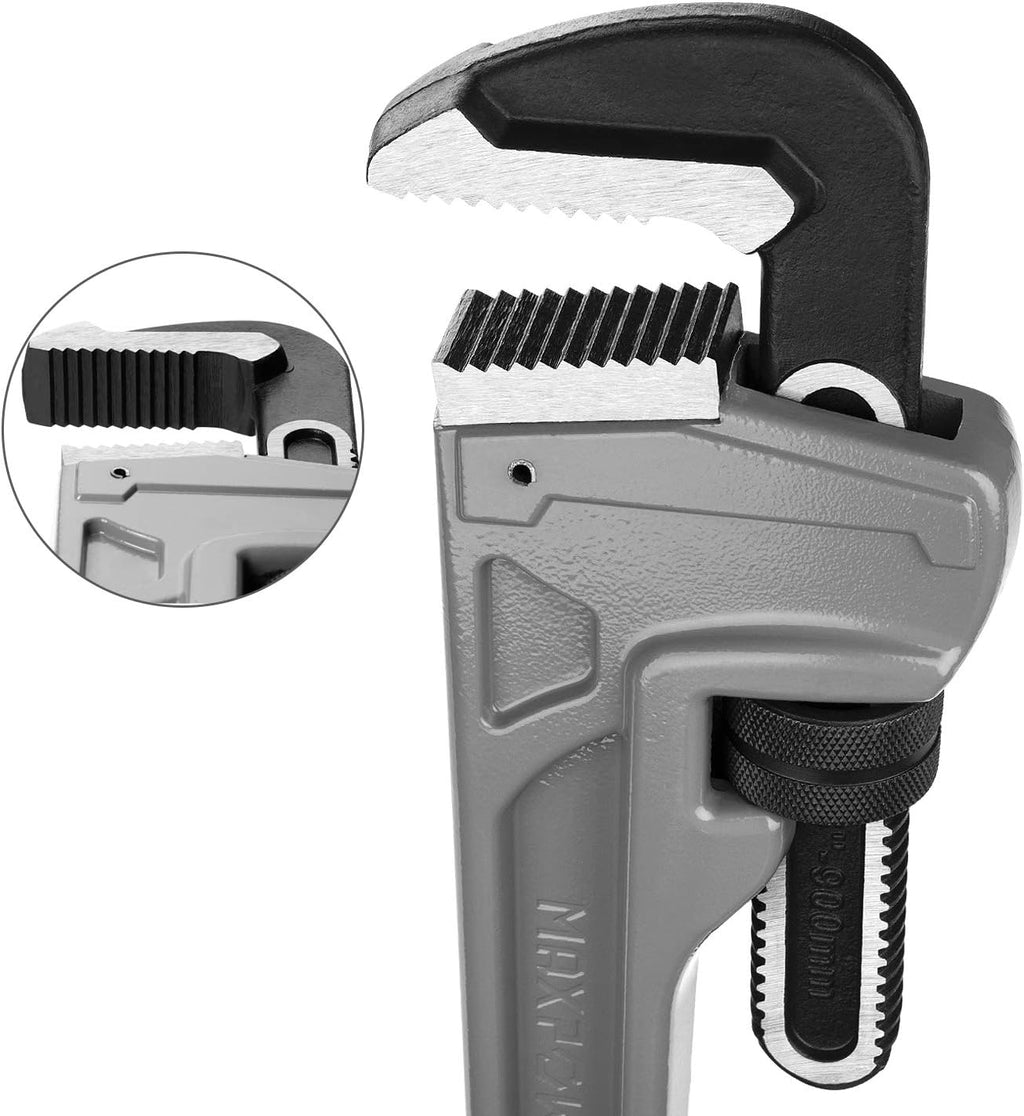 Aluminum Pipe Wrench 36-Inch Heavy Duty Straight Pipe Wrench Pack of 2 S8415