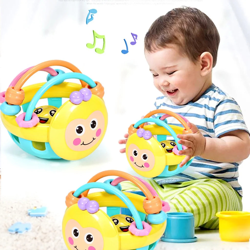 Ball Rattles Bell Infant Baby Plastic Toy Hand Bell Education Toy W252