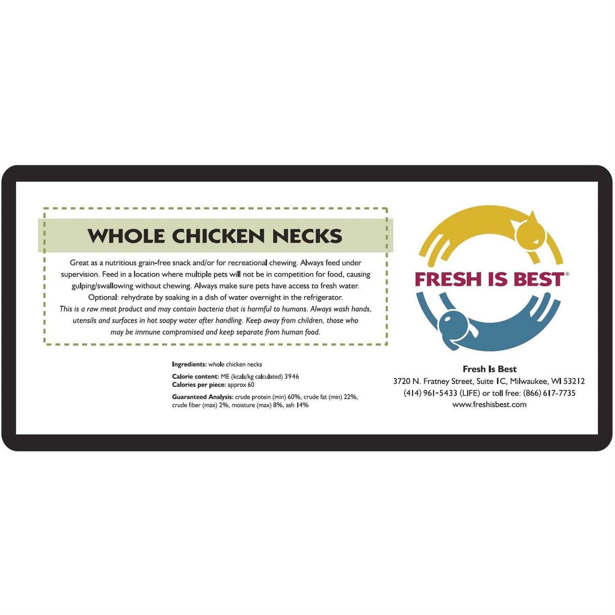 Freeze Dried Whole Chicken Necks M8175