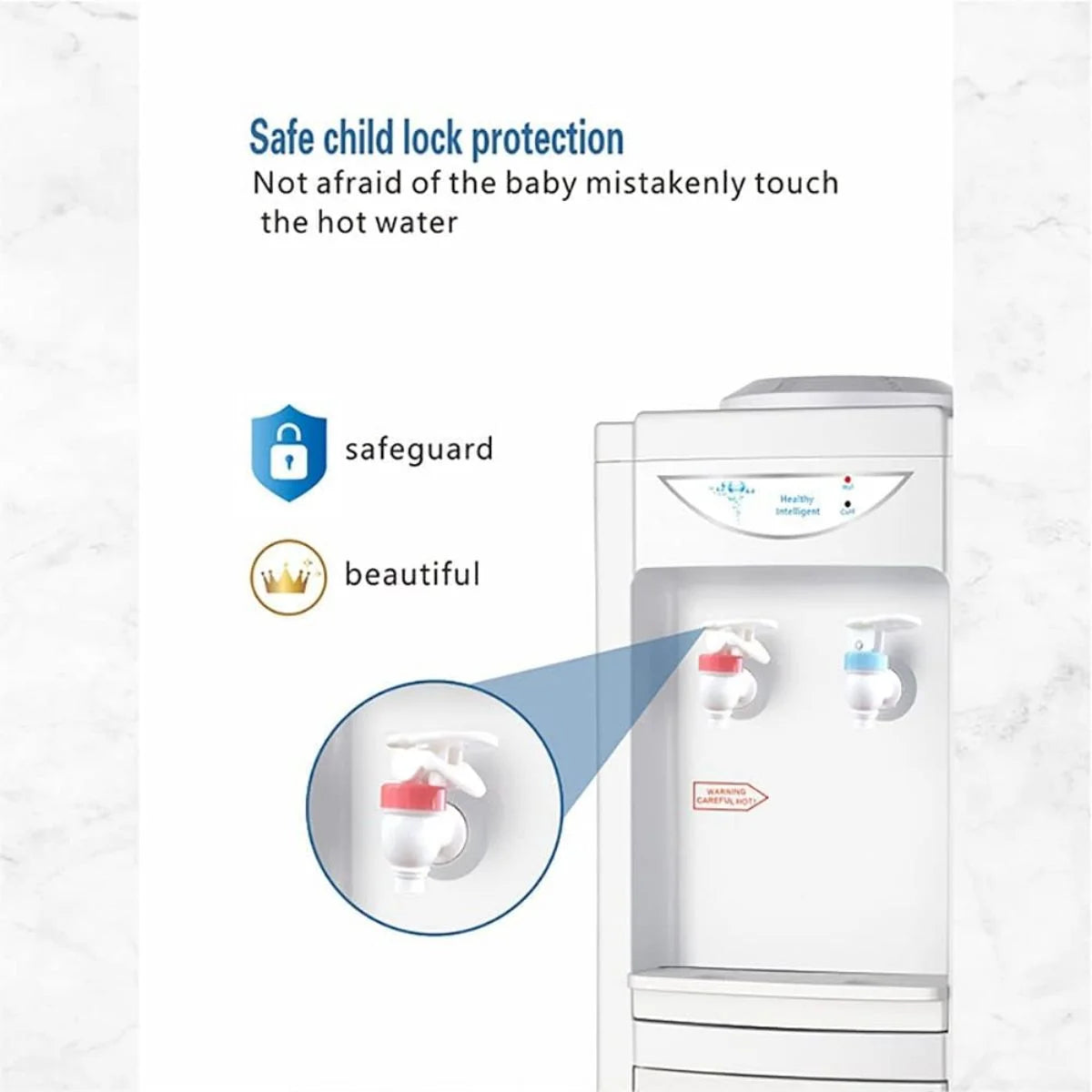 Hot & Cool Top Loading Water Cooler Dispenser with Child Safety Lock M982