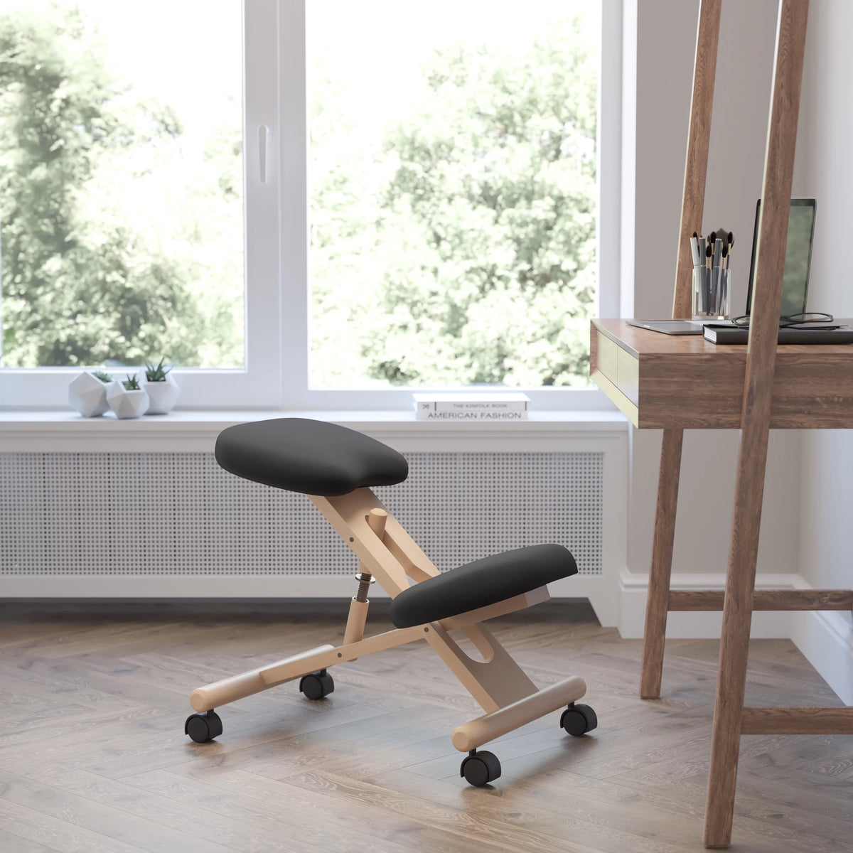 Black Ergonomic Kneeling Office Chair D427188