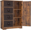 Rustic Brown Storage Cabinet with 4 Removable Drawers and 1 Door B19272