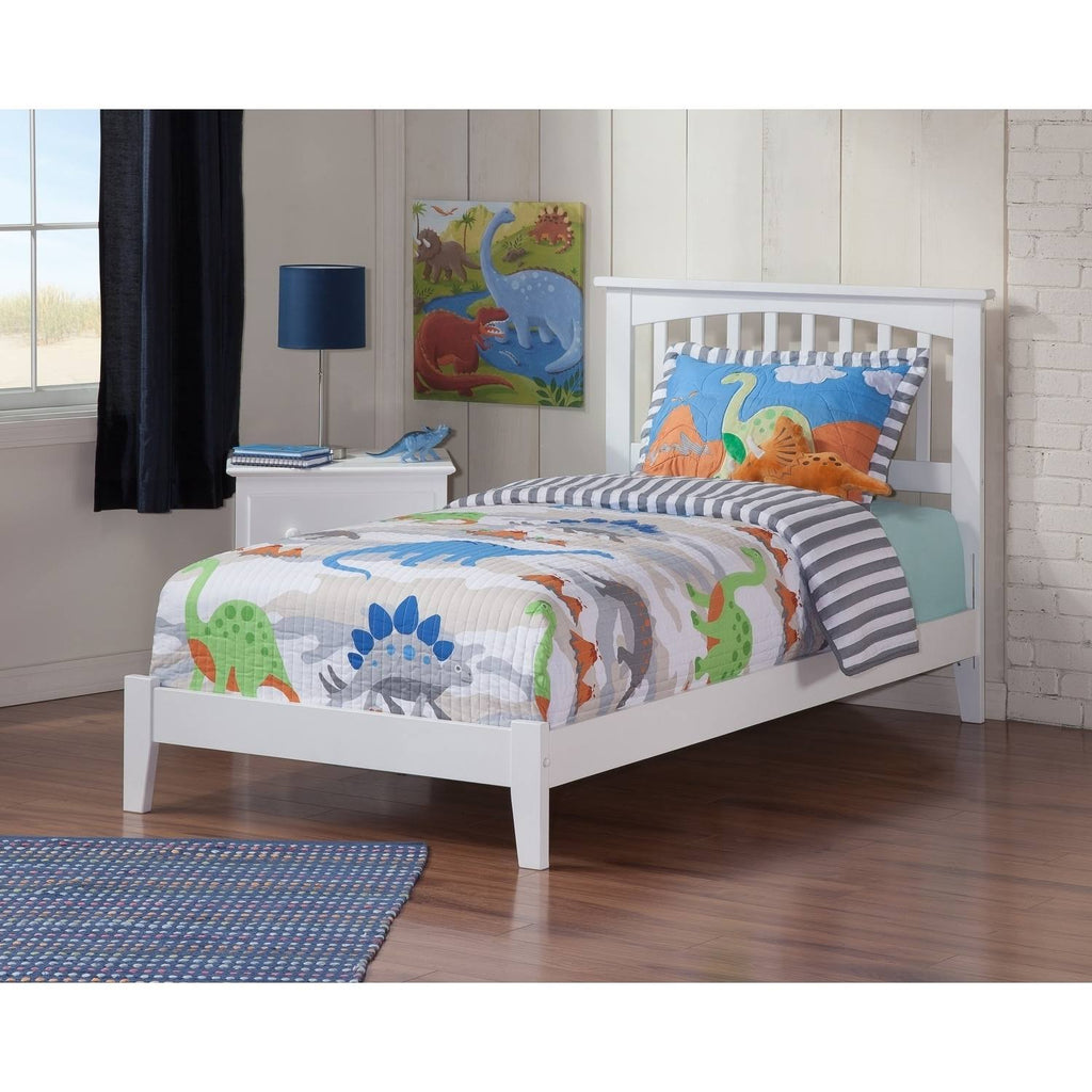 White Twin Mission Bed H876
