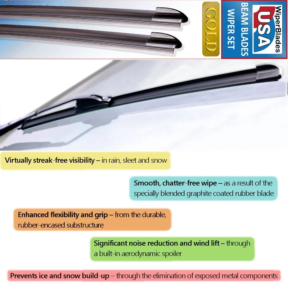 2004 Honda Element Wiper Blades Set of 3 with Rear Wiper T3712