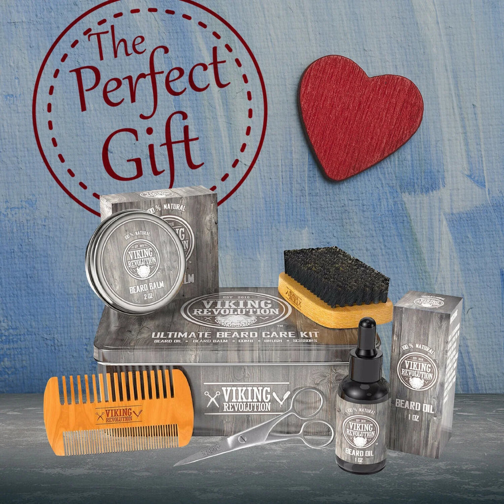 Beard Care Kit with Beard Balm, Beard Oil, Scissors V47309