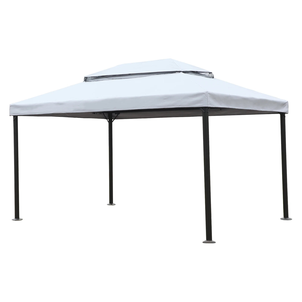 10'x13' Outdoor Double Vent Canopy Gazebo with Nettings and Curtains W844