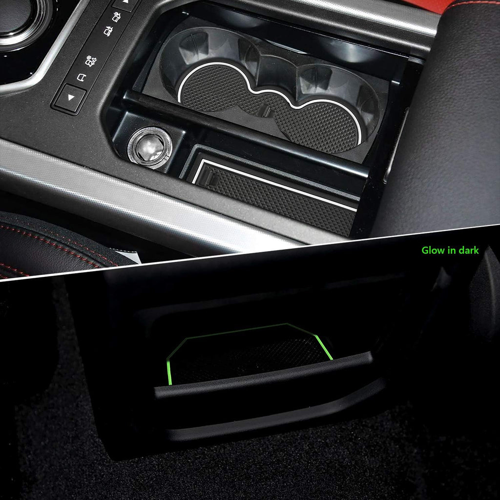 8pcs Anti-dust Mats for Range Rover Evoque Center Console, Cup Holder Inserts, Door Liners (Black) Y6138