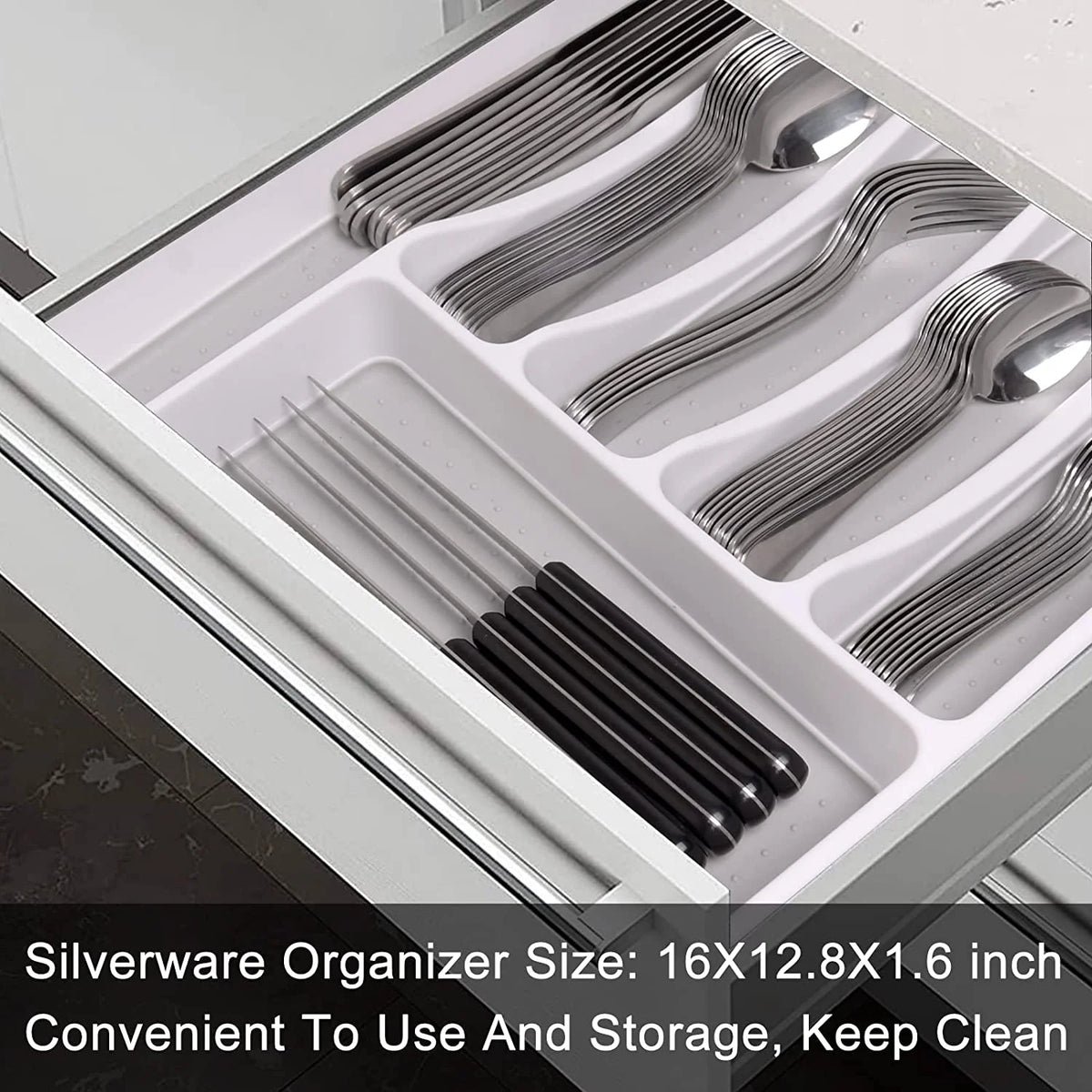 49-Piece Stainless Steel Silverware Set with Organizer O5008