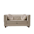Ivory Chesterfield Loveseat P7284