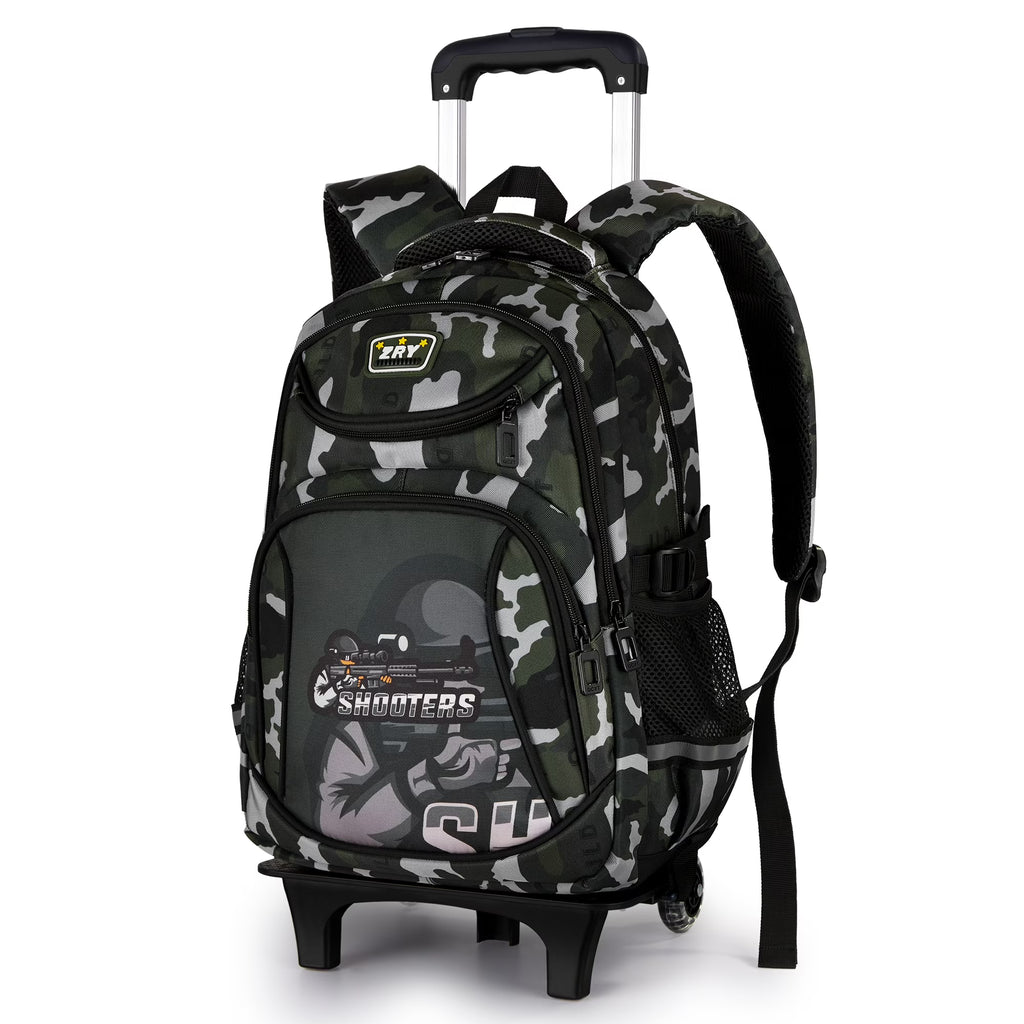 Wheeled Backpack Rolling Daypack Trolley School Bag M432