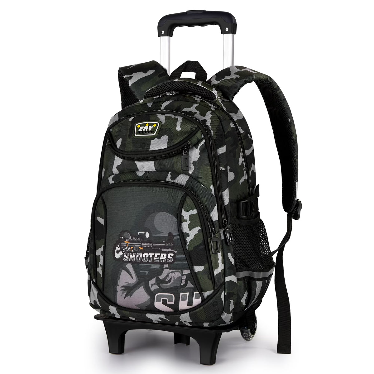 Wheeled Backpack Rolling Daypack Trolley School Bag M432
