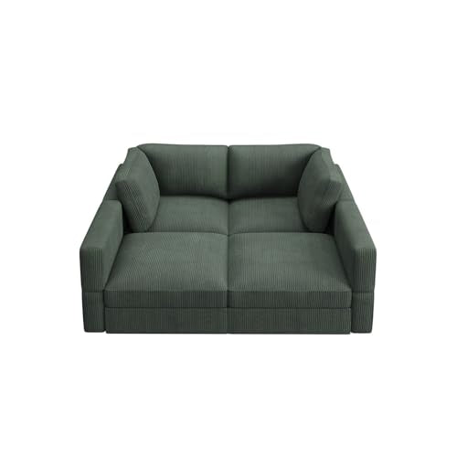 Beige Corduroy Modular Sectional Sofa with Storage X22288
