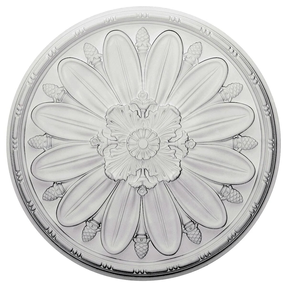 Ultra Pure White Crackle Ceiling Medallion A373
