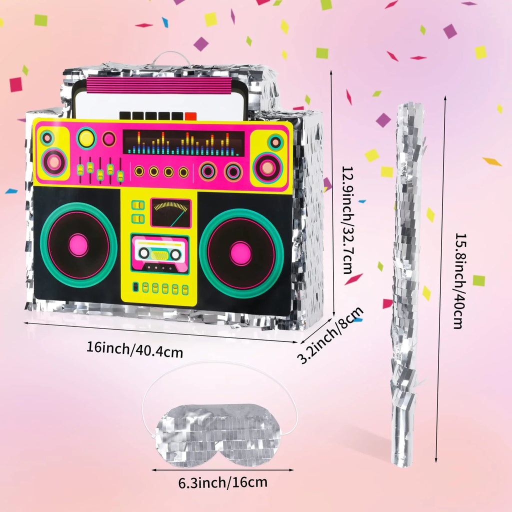 Boombox Pinata with Stick & Hanging Loop Z3719