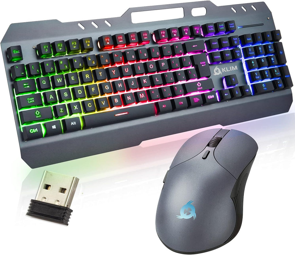 Wireless Keyboard and Mouse Set with Backlit Gaming Keyboard M113924