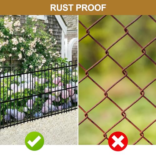 No Dig Animal Barrier Fence, 13in x 37ft Rustproof Metal Garden Edging C454