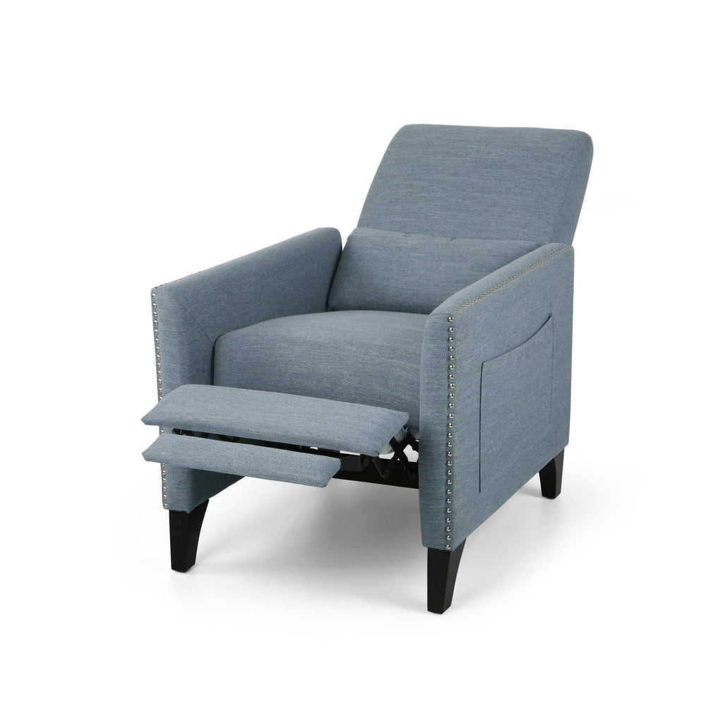 Light Blush Fabric Push Back Recliner U708073