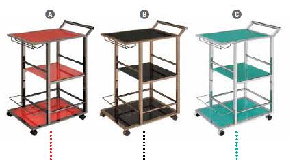 Red Serving Cart F579988