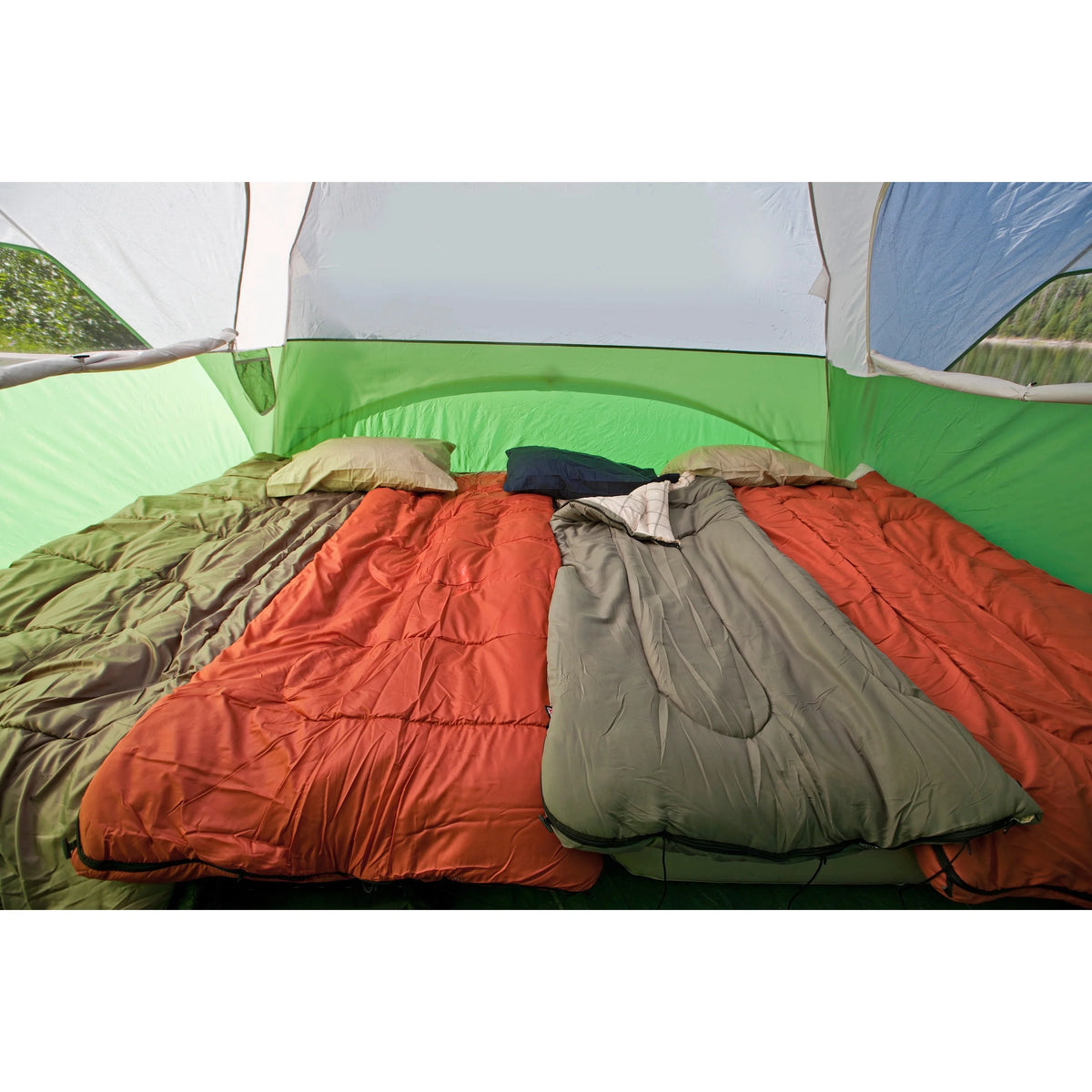 6-Person Dome Tent with Screen Room, Green D83075